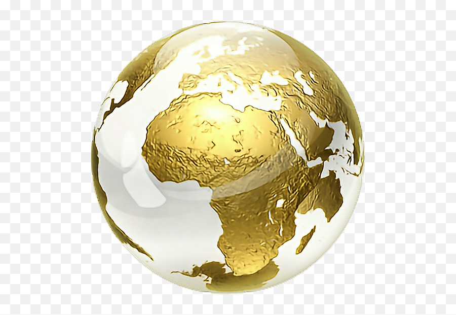 Gold Globe Png Transparent - Transparent Gold Earth Png,Gold Globe Png