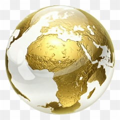 Gold Globe Png Transparent - Transparent Gold Earth Png,Gold Globe Png