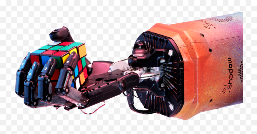 Solving Rubiks Cube With A Robot Hand - Rubik Robot Png,Robot Hand Png