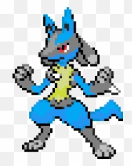 Lucario Pokemon Pixel Art - Pixel Art Pokemon Png,Lucario Png