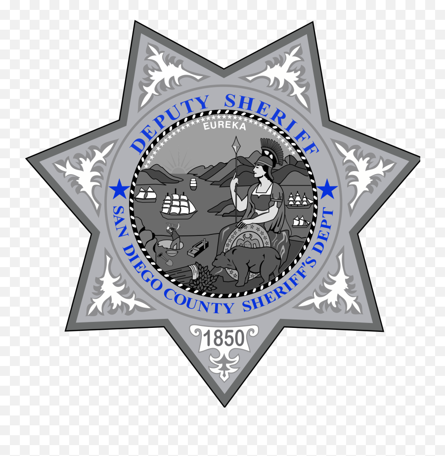 Badge Of The San Diego County - San Diego County Sheriff Logo Png,Sheriff Badge Png