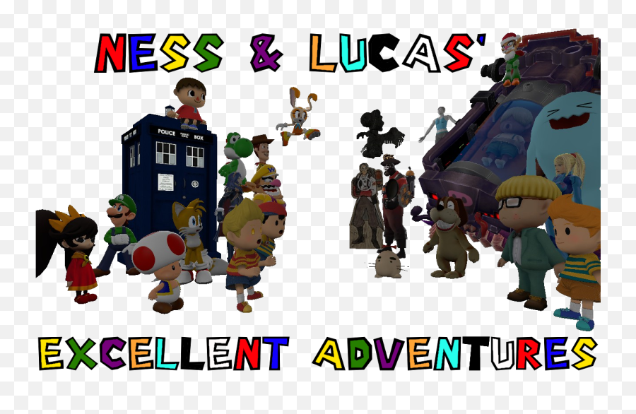 Chibi Toon Link Ness And Lucas Png - Super Mario 3d Land,Ness Png