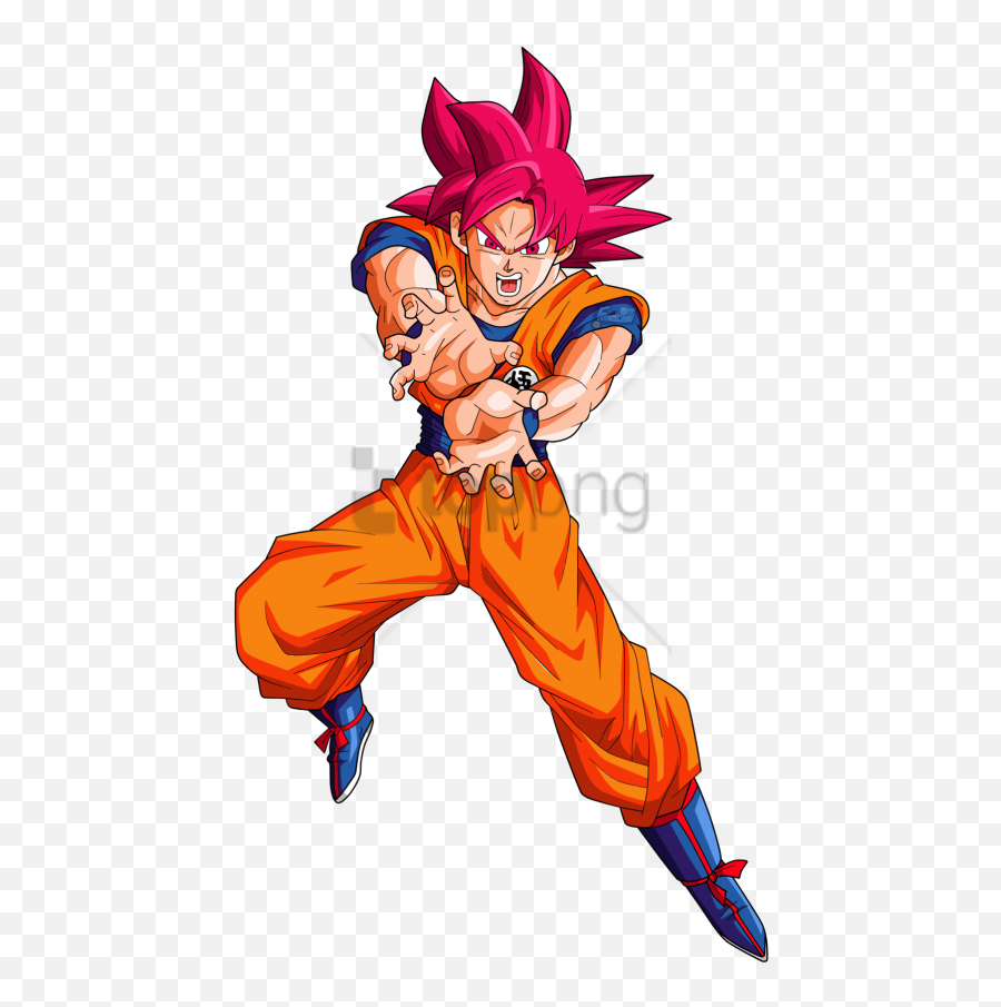 Free Png Goku Ssj Dios Rojo Kamehameha - Goku Super Saiyan God Png,Circulo Rojo Png