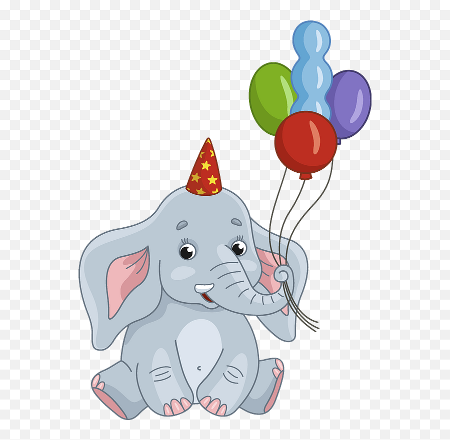 Birthday Elephant Clipart - Happy Birthday Elephant Clipart Png,Elephant Clipart Png
