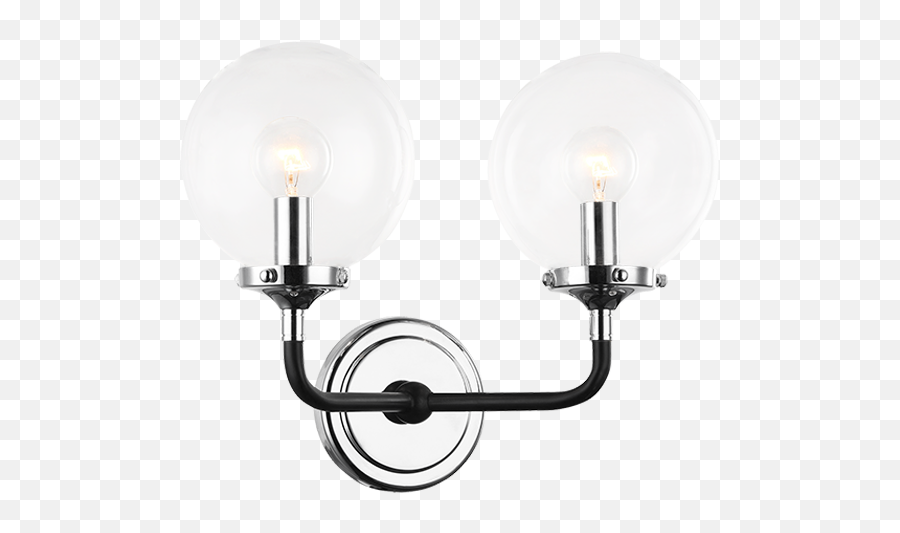 Particle Black And Chrome With Rod 2 Arm Sconce - Sconce Png,Light Particles Png