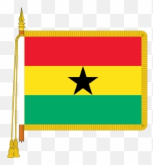 Buy Ceremonial Ghana Flag Online - Union Jack With Gold Fringe Png,Ghana Flag Png