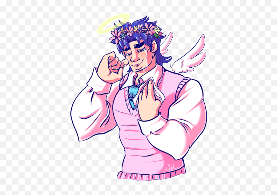 Beautifull Crying Angel Jonathan Jojou0027s Bizarre Adventure - Jojo Bizarre Adventure Angel Png,Jonathan Joestar Transparent