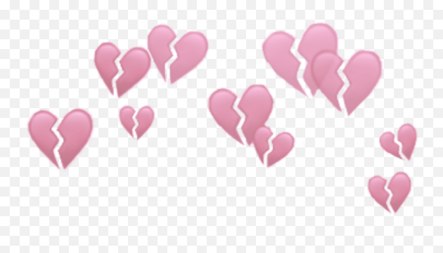 Hearts Heart Brokenheart Broken Crowns - Heart Snapchat Filter Png,Snapchat Heart Filter Png