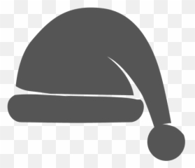 Grey Santa Claus Hat Icon 5 - Transparent PNG u0026 SVG vector file Hard