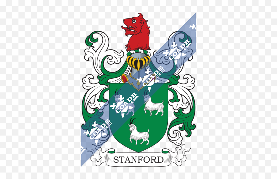 Stanford Family Crest Coat Of Arms And Name History - Freeman Coat Of Arms Png,Stanford Logo Transparent