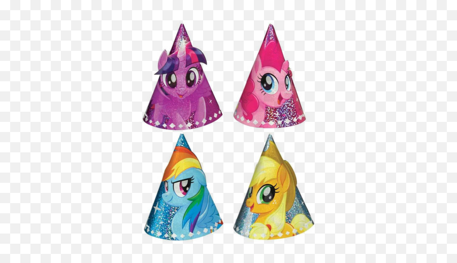 My Little Pony Mini Party Hats 8ct - Party Hats Png,Party Hat Transparent