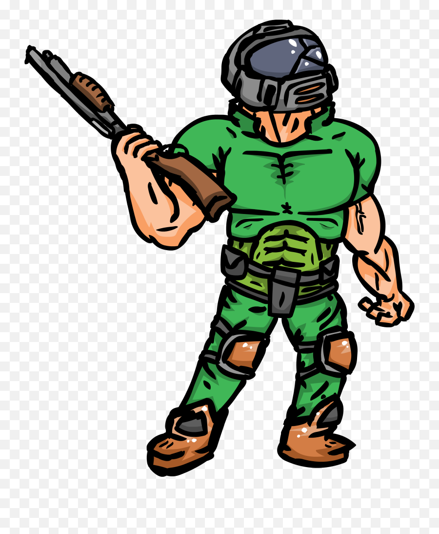 Drawing Art To Crack Transprent Png - Simple Doomguy Drawing,Doomguy Transparent