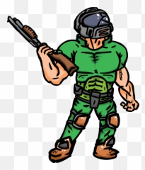 Drawing Art To Crack Transprent Png - Simple Doomguy Drawing,Doomguy Transparent
