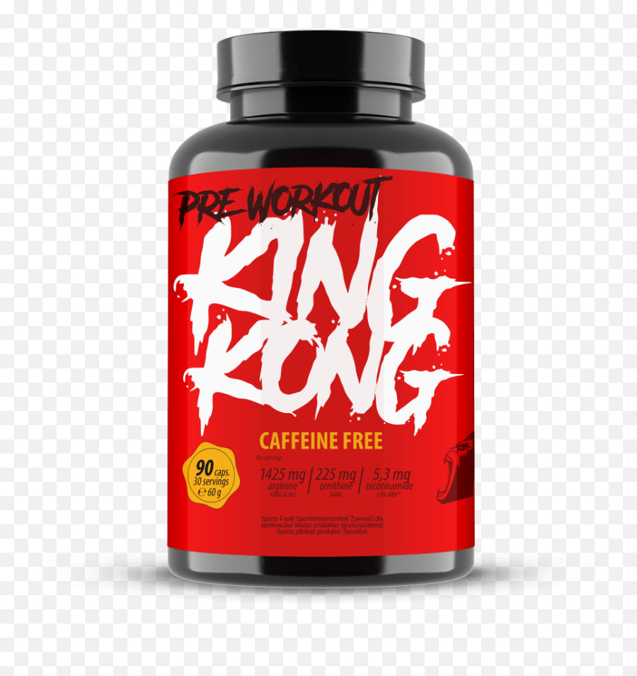 King Kong Caffeine Free Pre - Workout From 1153 Bodybuilding Supplement Png,King Kong Transparent
