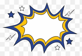 Comic Style Yellow With Blue Border Icon Transparent - Clip Art png