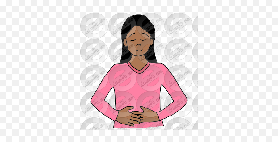 Belly Breathing Picture For Classroom Therapy Use - Great Diaphragmatic Breathing Png,Breathing Icon