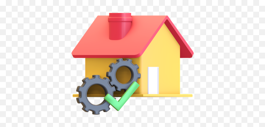 House Icon - Download In Line Style Gear Png,House Circle Icon