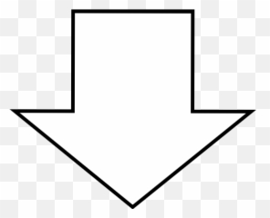 Stickers Against Hate - Down White Arrow Transparent png