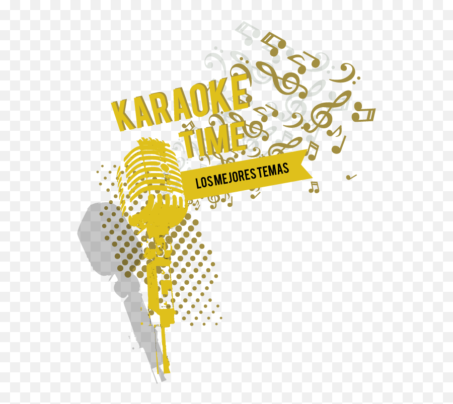 Download Concurso De Karaoke - Lyrics Notebook Song Lyrics Microphone With Music Notes Png,Karaoke Png