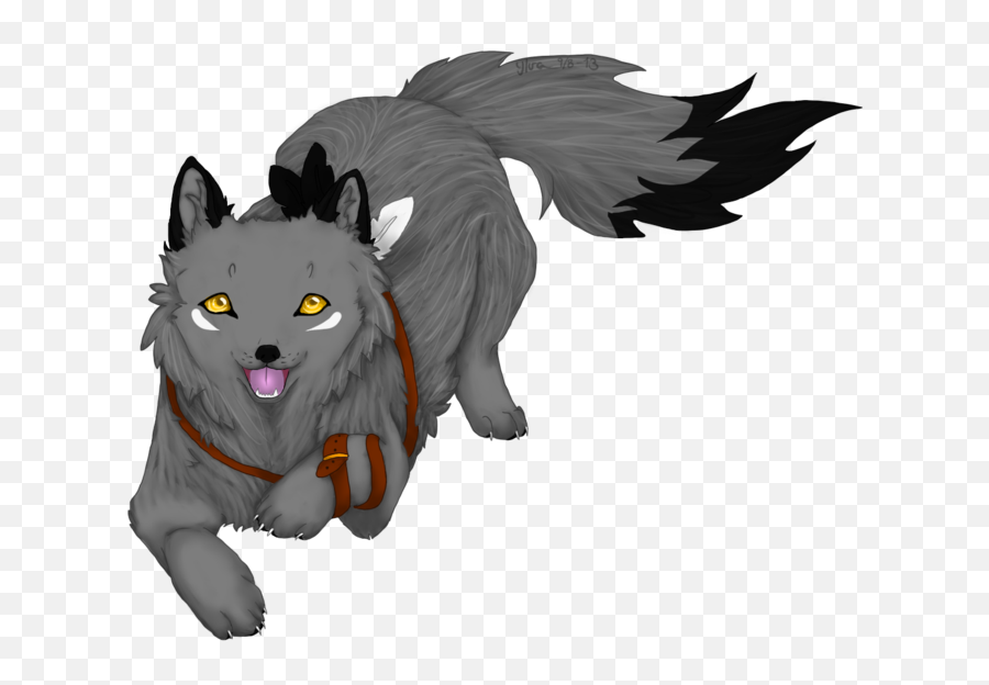 Download Grey Puppy By Wolves - Anime Wolf No Background Anime Wolf Transparent Background Png,Puppy Transparent Background