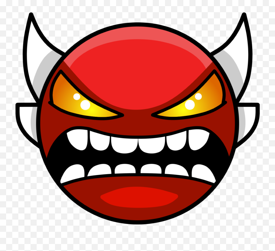 Demon Clipart Evil Spirit - Geometry Dash Hard Demon Png,Devil Face Png