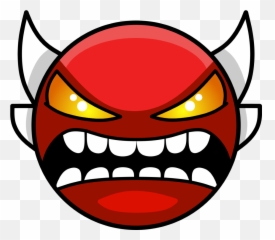 Demon Clipart Evil Spirit - Geometry Dash Hard Demon Png,Devil Face Png