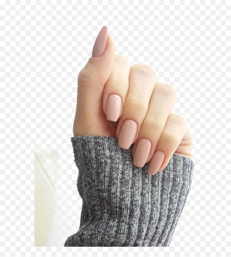 Download Nail Png Image Arts - Nude Nails Acrylic Short,Nails Png