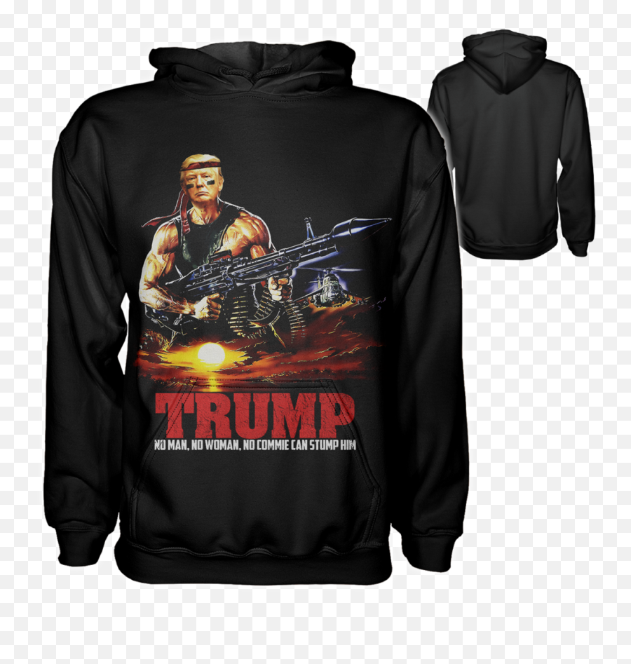 Trump Rambo Hoodie - Trump Rambo Poster Png,Melania Trump Png