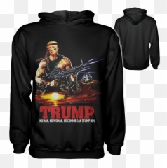 Trump Rambo Hoodie - Poster png