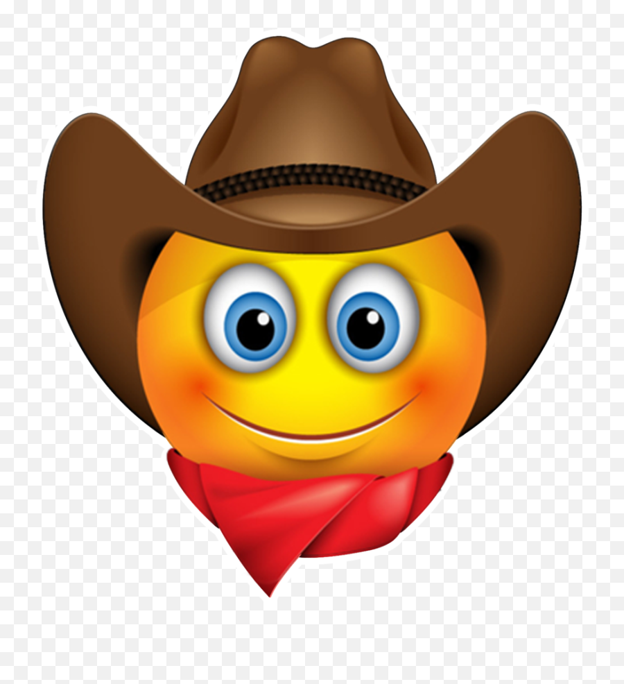 Cowboy Emoji Free Download Png - Cowboy Smiley Face,Cowboy Emoji Png