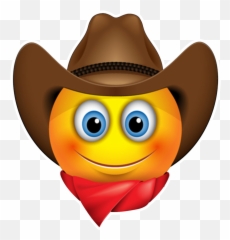 Cowboy Emoji Free Download Png - Cowboy Smiley Face,Cowboy Emoji Png