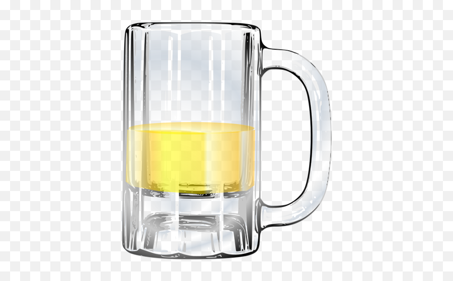Vector Image Of Half - Empty Beer Mug Png,Beer Vector Png