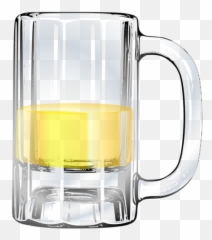 Vector Image Of Half - Empty Beer Mug Png