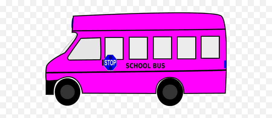 Download Pink Clipart School Bus - Pink Bus Clipart Png,Bus Clipart Png