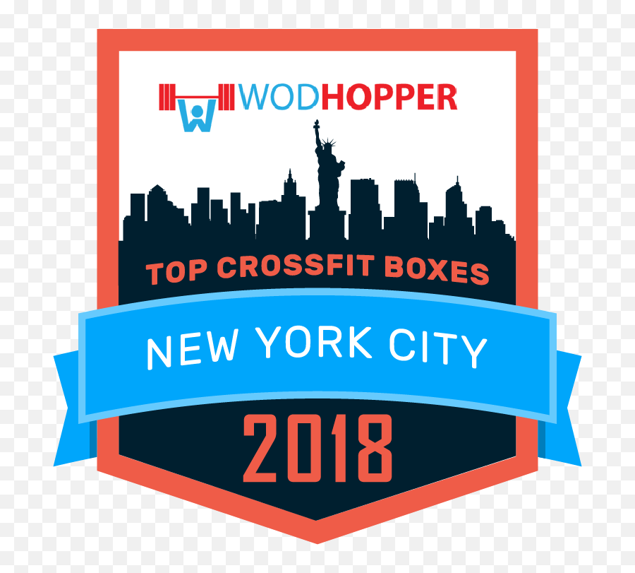 Top Crossfit Boxes In New York City Badge - New York Skyline Clip Art Png,New York Skyline Silhouette Png