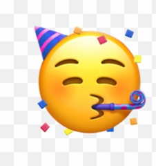 Partying Face Emoji - Emoji Iphone Happy Birthday Png,Smiling Emoji Png
