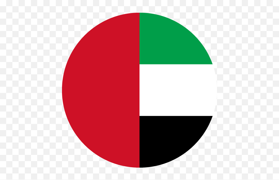 Vector Country Flag Of The United Arab Emirates - Circle Uae Circle Flag Png,Oman Flag Png