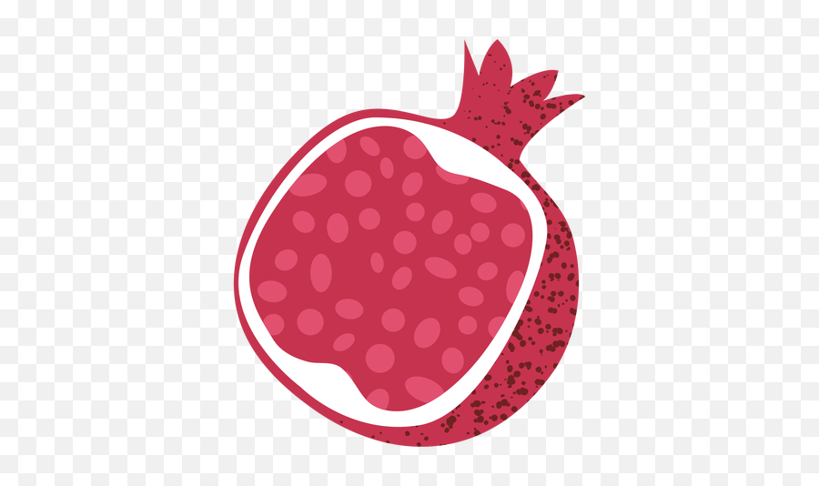 Cut Pomegranate Angled Textured Illustration - Transparent Illustration Png,Pomegranate Png