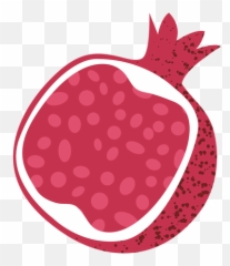 Cut Pomegranate Angled Textured Illustration - Transparent Illustration Png,Pomegranate Png