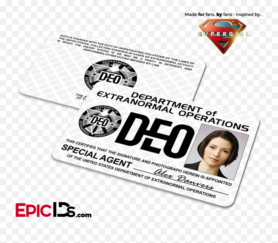 Department Of Extranormal Operations Deo U0027supergirlu0027 Special Agent Id - Alex Danvers Flyer Png,Supergirl Transparent