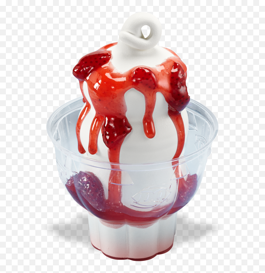 Strawberry Sundae - Dairy Queen Strawberry Sundae Png,Ice Cream Sundae Png