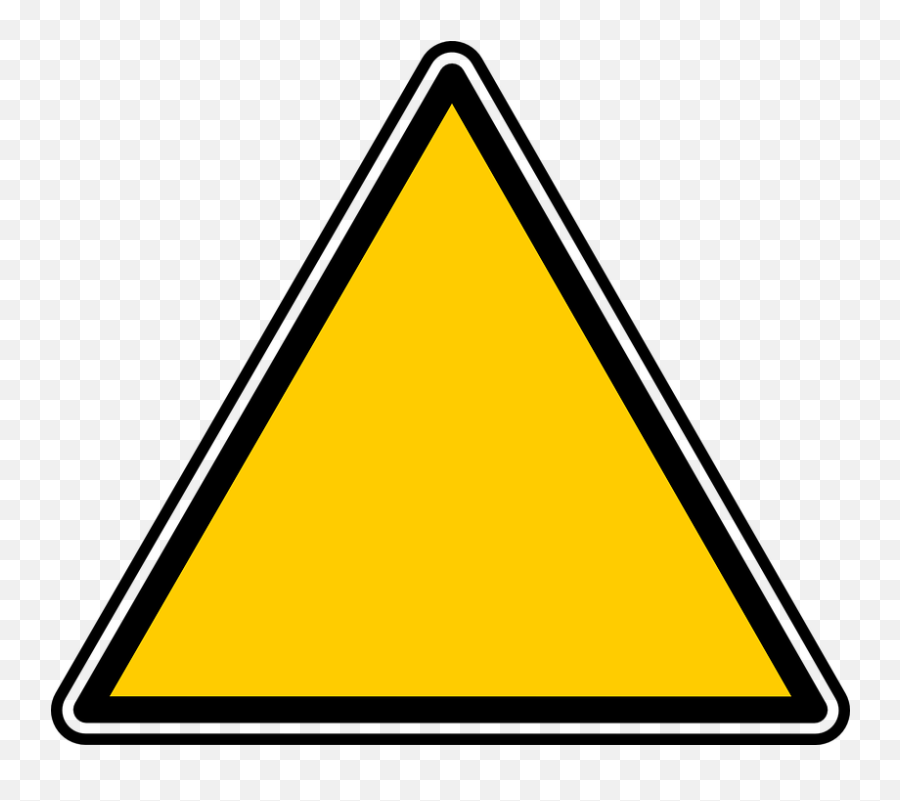 Blank Yellow Yield Sign Transparent - Blank Yield Sign Clip Art Png,Yield Sign Png