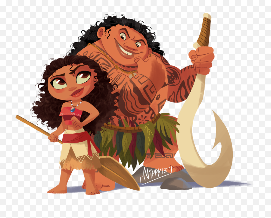 Sketch For - Moana And Maui Png Transparent Cartoon Jingfm,Moana Transparent Background