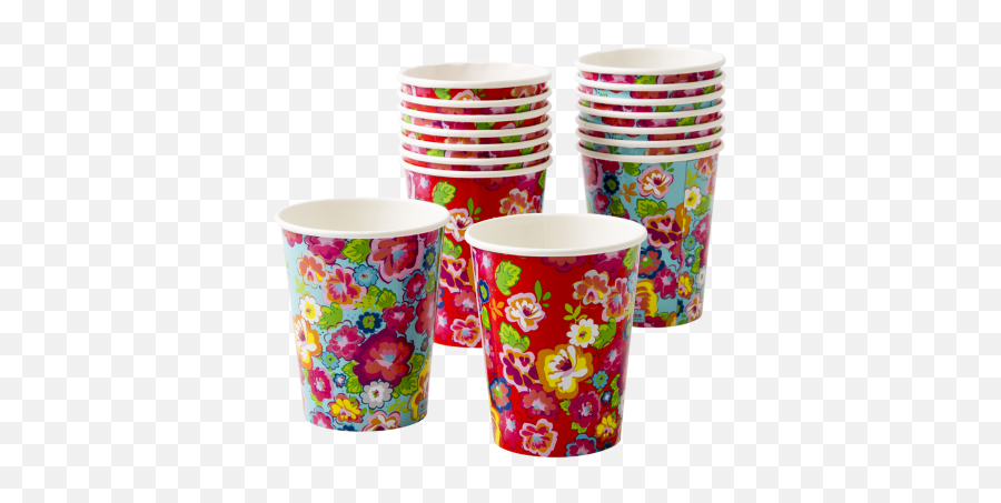 Rose Paper Cups Set Of 8 - Flowerpot Png,Paper Cup Png