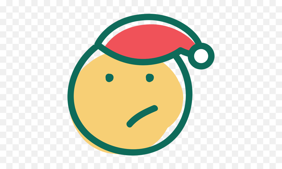 Santa Claus Hat Face Emoticon 21 - Clip Art Png,Frown Png
