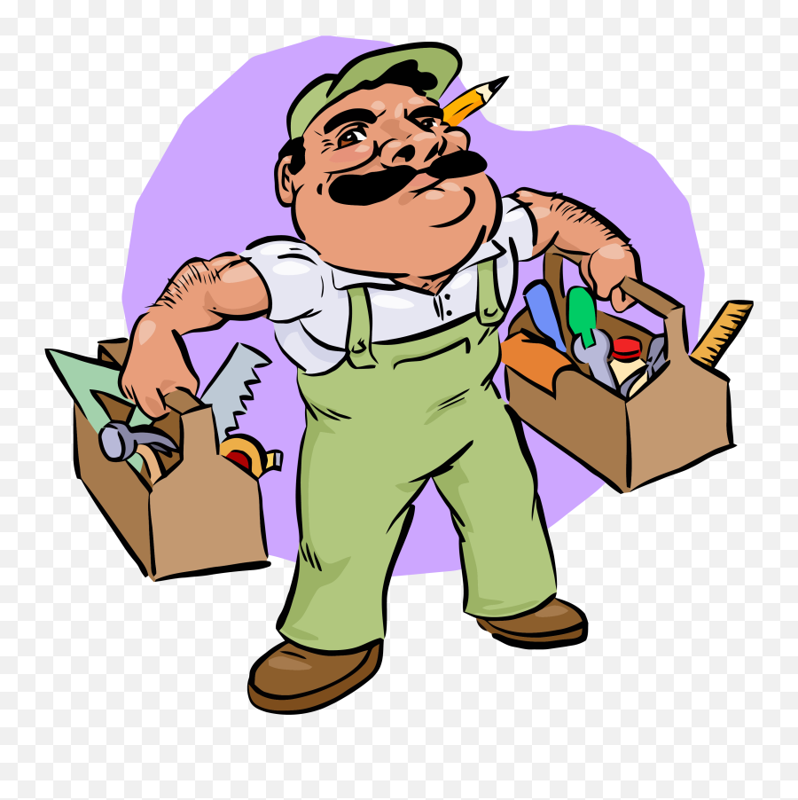Carpenter Construction Clipart Png - Maintenance Man Clip Art,Construction Clipart Png
