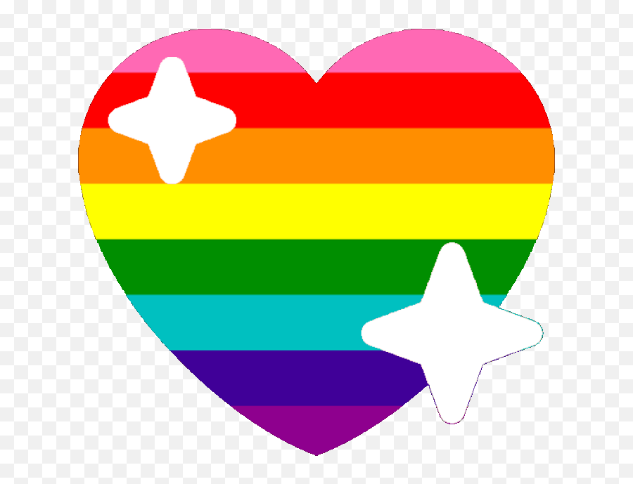 Original Lgbtq Sparkle Heart Discord - Pride Heart Emoji Discord Png,Rainbow Heart Png