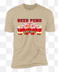 Download Beer Pong Champion Premium Short Sleeve T - Shirt T Lake Travis High School Png,Beer Pong Png