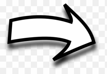 Png Right Curved White Arrow - Arrows Clipart Black And