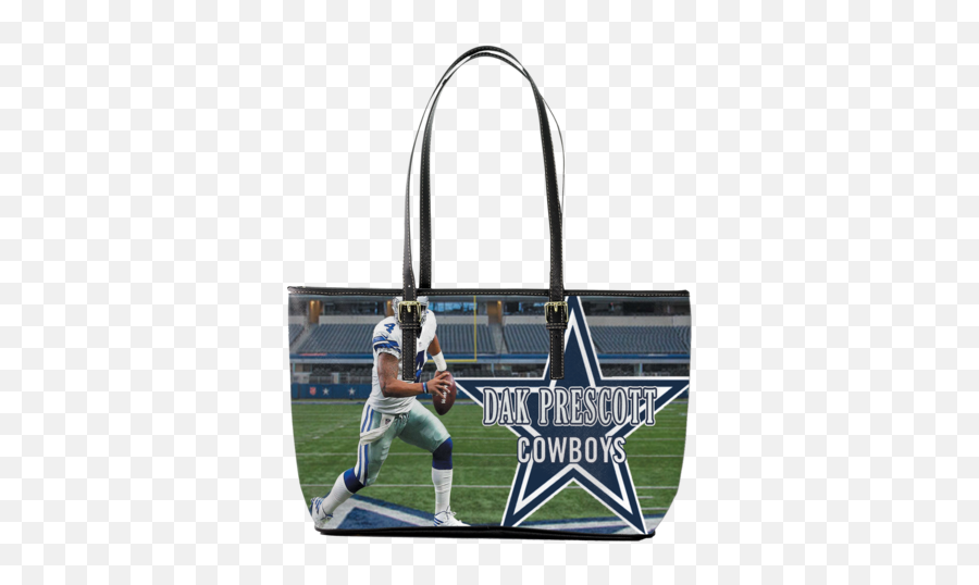 Cool Large Leather Tote - Dallas Cowboys St Patricks Day Png,Dak Prescott Png